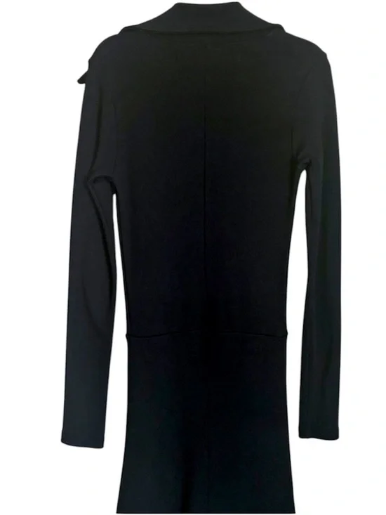 NWT Stoned Immaculate Black Disco Long Sleeve Ribbed Zip Front Shorts Romper-S - Picture 11 of 15